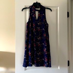 Francesca’s Navy Blue Floral Dress